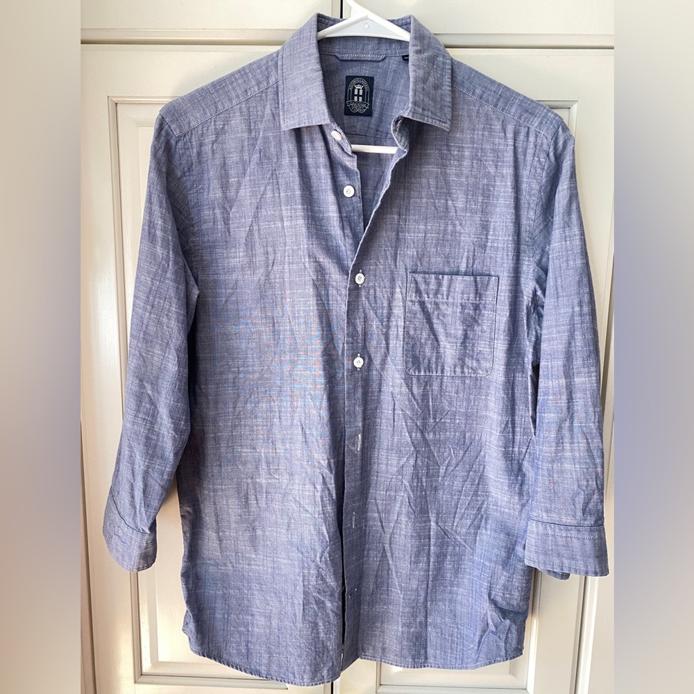 Antonio Laverda quarter sleeves cotton Shirts men's Chest 38" size tag M